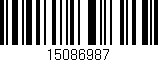 Código de barras (EAN, GTIN, SKU, ISBN): '15086987'