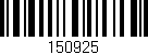Código de barras (EAN, GTIN, SKU, ISBN): '150925'
