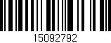 Código de barras (EAN, GTIN, SKU, ISBN): '15092792'
