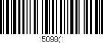 Código de barras (EAN, GTIN, SKU, ISBN): '15098(1'