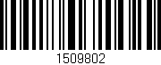 Código de barras (EAN, GTIN, SKU, ISBN): '1509802'