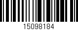 Código de barras (EAN, GTIN, SKU, ISBN): '15098184'