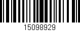 Código de barras (EAN, GTIN, SKU, ISBN): '15098929'