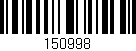 Código de barras (EAN, GTIN, SKU, ISBN): '150998'