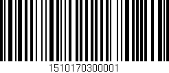 Código de barras (EAN, GTIN, SKU, ISBN): '1510170300001'