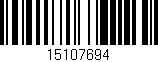 Código de barras (EAN, GTIN, SKU, ISBN): '15107694'