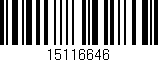 Código de barras (EAN, GTIN, SKU, ISBN): '15116646'