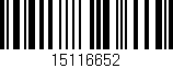 Código de barras (EAN, GTIN, SKU, ISBN): '15116652'