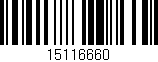 Código de barras (EAN, GTIN, SKU, ISBN): '15116660'