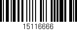 Código de barras (EAN, GTIN, SKU, ISBN): '15116666'