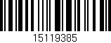 Código de barras (EAN, GTIN, SKU, ISBN): '15119385'