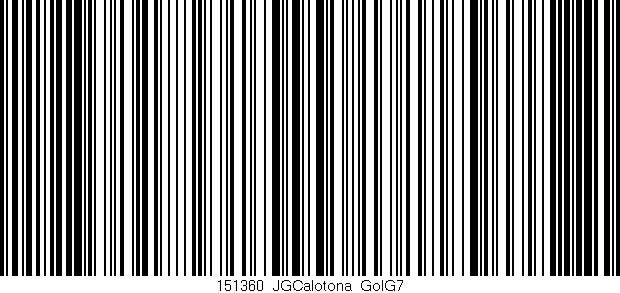 Código de barras (EAN, GTIN, SKU, ISBN): '151360_JGCalotona_GolG7'