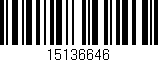 Código de barras (EAN, GTIN, SKU, ISBN): '15136646'