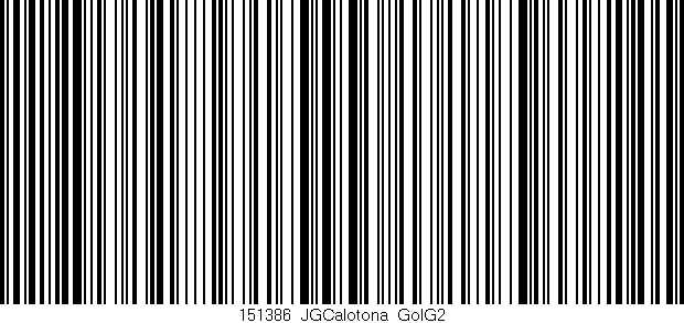 Código de barras (EAN, GTIN, SKU, ISBN): '151386_JGCalotona_GolG2'