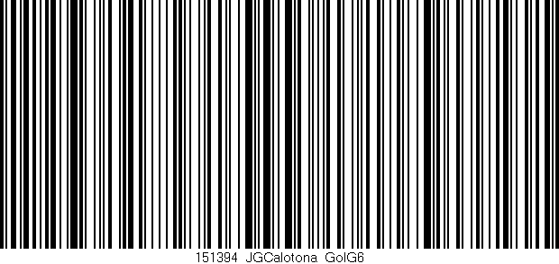 Código de barras (EAN, GTIN, SKU, ISBN): '151394_JGCalotona_GolG6'