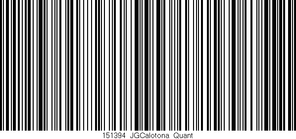 Código de barras (EAN, GTIN, SKU, ISBN): '151394_JGCalotona_Quant'