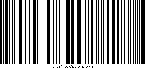 Código de barras (EAN, GTIN, SKU, ISBN): '151394_JGCalotona_Savei'