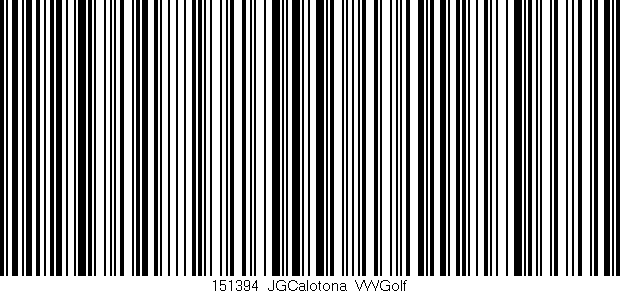 Código de barras (EAN, GTIN, SKU, ISBN): '151394_JGCalotona_VWGolf'