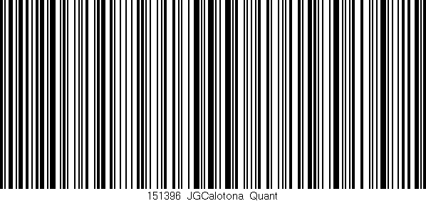 Código de barras (EAN, GTIN, SKU, ISBN): '151396_JGCalotona_Quant'