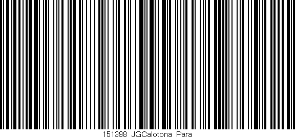 Código de barras (EAN, GTIN, SKU, ISBN): '151398_JGCalotona_Para'
