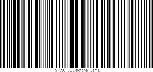 Código de barras (EAN, GTIN, SKU, ISBN): '151398_JGCalotona_Santa'
