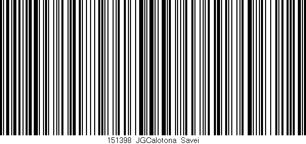 Código de barras (EAN, GTIN, SKU, ISBN): '151398_JGCalotona_Savei'