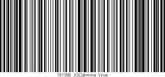 Código de barras (EAN, GTIN, SKU, ISBN): '151398_JGCalotona_Voya'