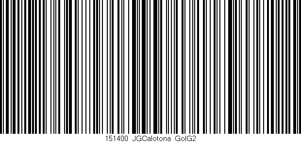 Código de barras (EAN, GTIN, SKU, ISBN): '151400_JGCalotona_GolG2'