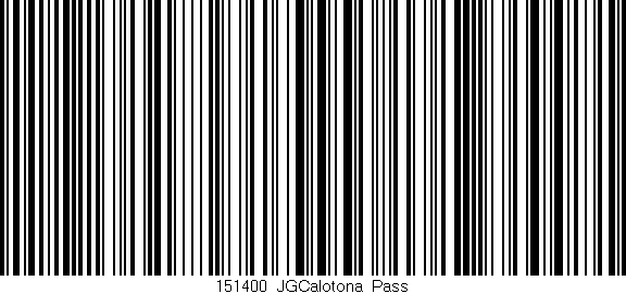 Código de barras (EAN, GTIN, SKU, ISBN): '151400_JGCalotona_Pass'