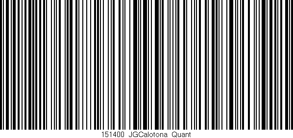 Código de barras (EAN, GTIN, SKU, ISBN): '151400_JGCalotona_Quant'