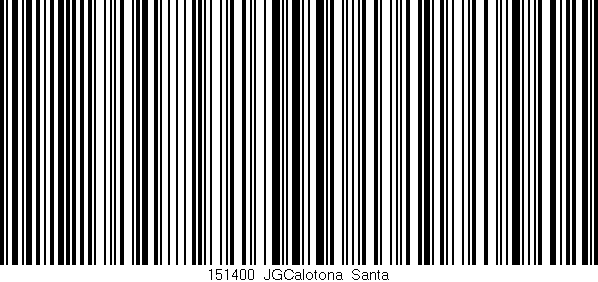 Código de barras (EAN, GTIN, SKU, ISBN): '151400_JGCalotona_Santa'