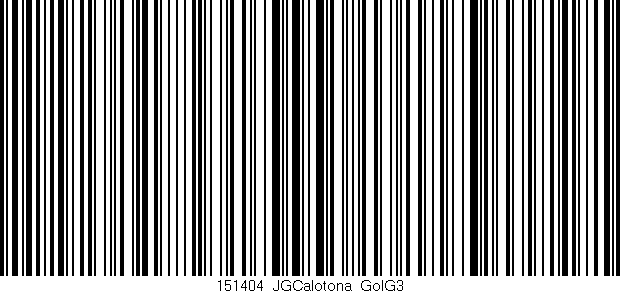 Código de barras (EAN, GTIN, SKU, ISBN): '151404_JGCalotona_GolG3'