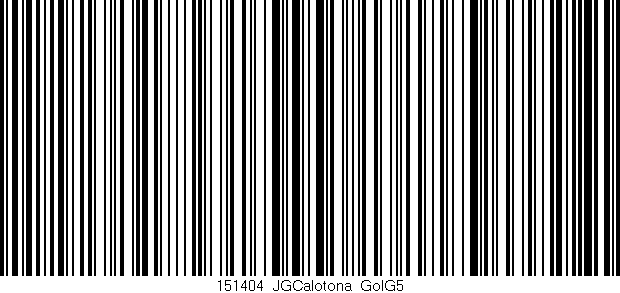 Código de barras (EAN, GTIN, SKU, ISBN): '151404_JGCalotona_GolG5'