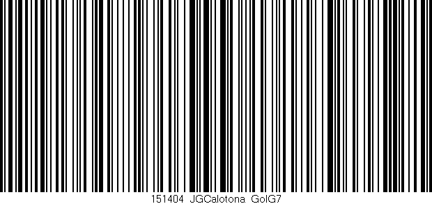 Código de barras (EAN, GTIN, SKU, ISBN): '151404_JGCalotona_GolG7'