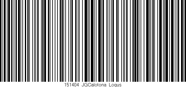 Código de barras (EAN, GTIN, SKU, ISBN): '151404_JGCalotona_Logus'