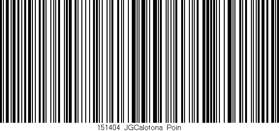 Código de barras (EAN, GTIN, SKU, ISBN): '151404_JGCalotona_Poin'