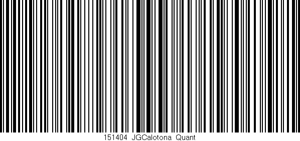 Código de barras (EAN, GTIN, SKU, ISBN): '151404_JGCalotona_Quant'