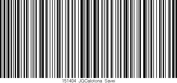 Código de barras (EAN, GTIN, SKU, ISBN): '151404_JGCalotona_Savei'