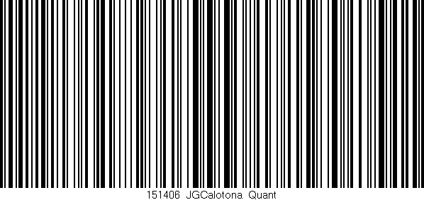 Código de barras (EAN, GTIN, SKU, ISBN): '151406_JGCalotona_Quant'