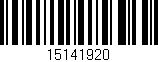 Código de barras (EAN, GTIN, SKU, ISBN): '15141920'