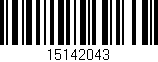 Código de barras (EAN, GTIN, SKU, ISBN): '15142043'