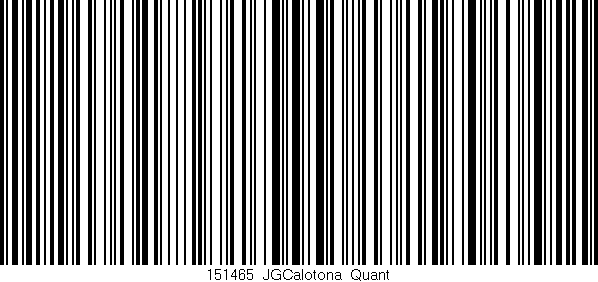 Código de barras (EAN, GTIN, SKU, ISBN): '151465_JGCalotona_Quant'
