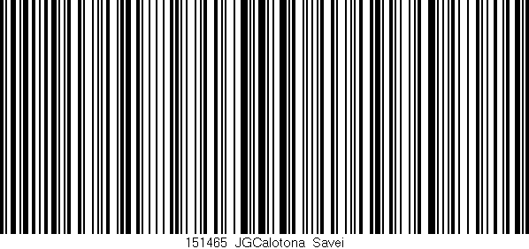 Código de barras (EAN, GTIN, SKU, ISBN): '151465_JGCalotona_Savei'