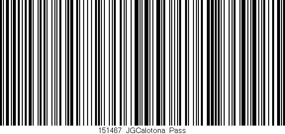 Código de barras (EAN, GTIN, SKU, ISBN): '151467_JGCalotona_Pass'