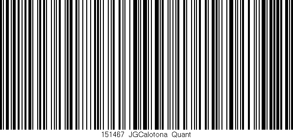 Código de barras (EAN, GTIN, SKU, ISBN): '151467_JGCalotona_Quant'