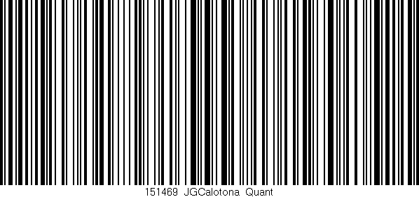 Código de barras (EAN, GTIN, SKU, ISBN): '151469_JGCalotona_Quant'
