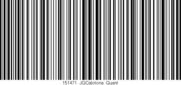 Código de barras (EAN, GTIN, SKU, ISBN): '151471_JGCalotona_Quant'