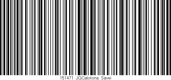 Código de barras (EAN, GTIN, SKU, ISBN): '151471_JGCalotona_Savei'