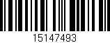 Código de barras (EAN, GTIN, SKU, ISBN): '15147493'
