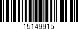Código de barras (EAN, GTIN, SKU, ISBN): '15149915'